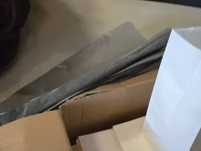 Lot of (52) Gift Bags 8" x 10" and One Box of Gray Tissue Paper