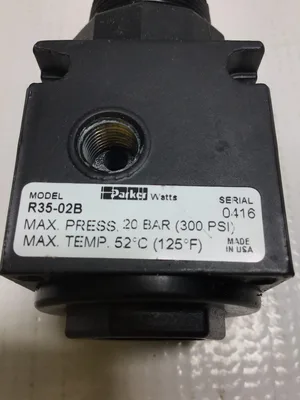Parker Watts R35-02B Air Regulator 1/4″ Max Press 20Bar (300PSI)
