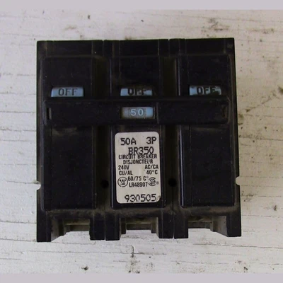 Westinghouse 3 Pole 50 Amp Push-in Breaker
