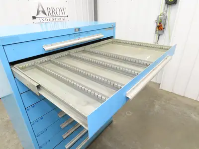 Nu-Era Modular Tool Storage Cabinet 10 Drawer 45x28x61" Stanley Vidmar Blue