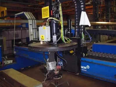 USED MESSER GRIESHEIM OMNIMAT L 6000 CNC PLASMA 3D BEVELLING
