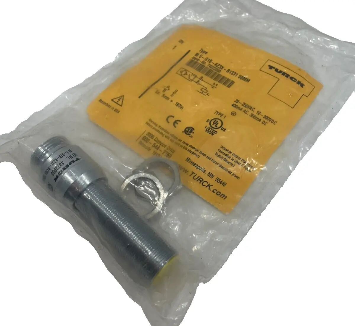 NEW TURCK BI5-G18-AZ3X-B1331 50MM SENSOR 4372000 BI5G18AZ3XB1331 T4372000