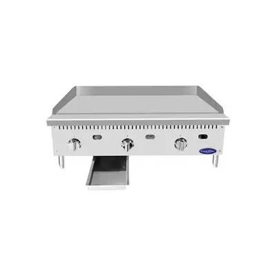 New | in-Stock Atosa New Atosa ATTG-36 HD 36'' Thermo-Griddle with Total 75,000 BTU (with 1" Griddle Plate) Commercial Flat Top Griddles Illinois US | Falcon Restaurant Supply #1375227