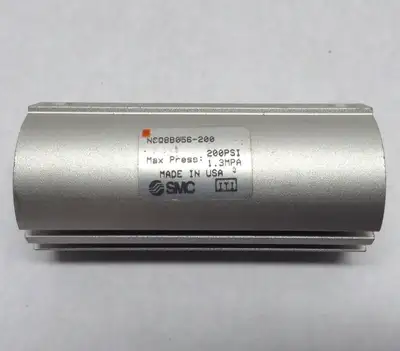 USED SMC DOUBLE ACTING COMPACT CYLINDER 200 PSI