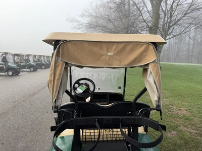 (1) 2019 E-Z-Go EFI golf cart with a Kawasaki gas engine, model 657061G01, includes canopy, fold-dow...