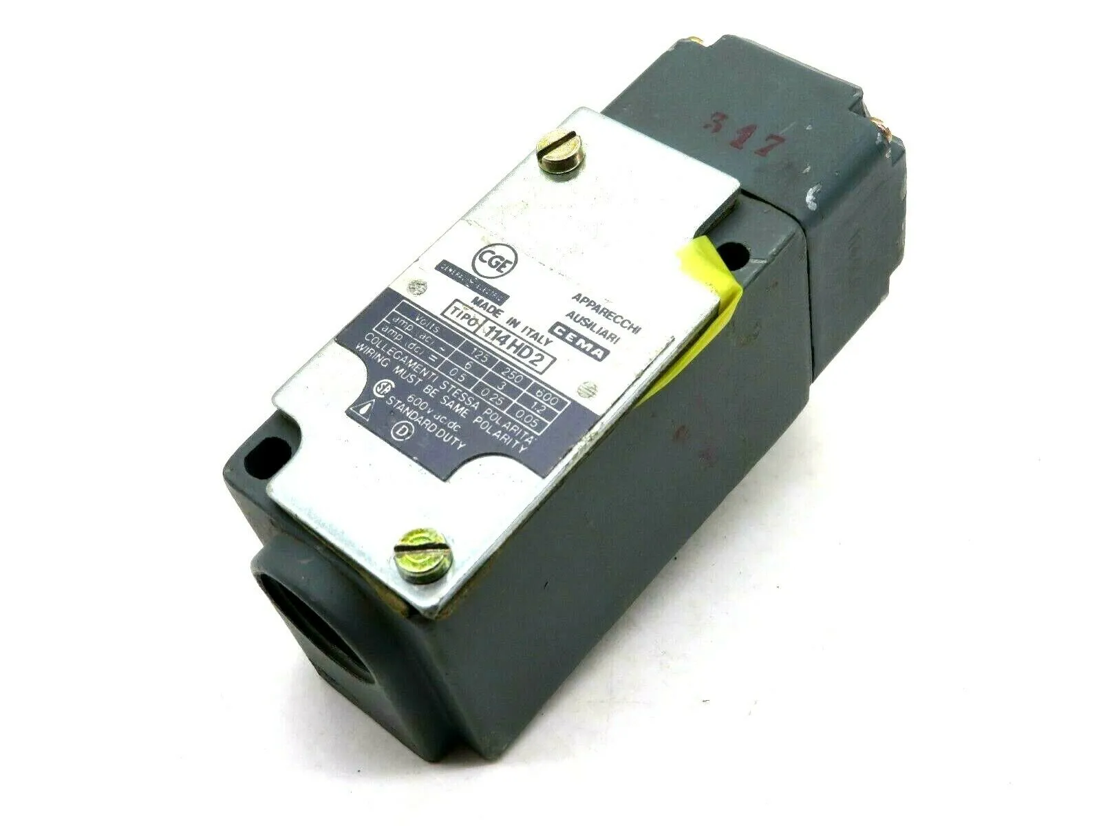 USED CGE GENERAL ELECTRIC 114 HD2 LIMIT SWITCH TIPO 114HD2