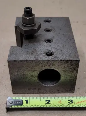 QUICK CHANGE BORING BAR TOOL POST HOLDER 1IN BORE 2H 3L 4W 2.25IN WEDGE