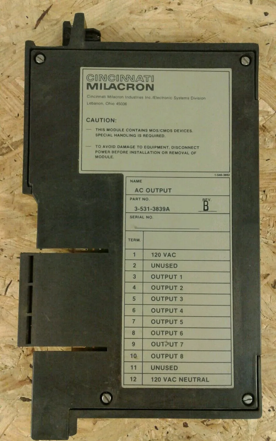 Cincinnati Milacron 3-531-3839A AC Output Board _ AUC