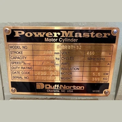 NEW 2012 DUFF-NORTON POWER MASTER DGQ13T-3J
