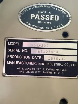 Used 1985 KENT KGS-200 Reciprocating Surface Grinders Minnesota US | Source Machinery Sales #1495044