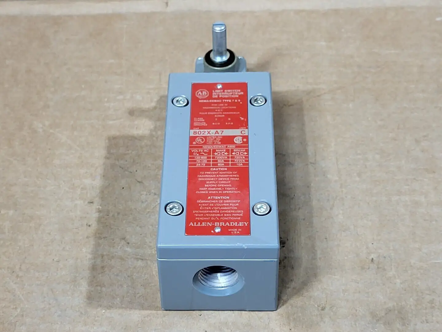 USED ALLEN-BRADLEY 802X-A7
