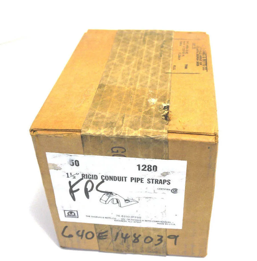 50 NEW THOMAS & BETTS 1280 1 1/2" RIGID CONDUIT PIPE STRAPS