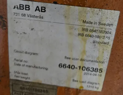 USED 2014 ABB IRB 6640-180/2.55