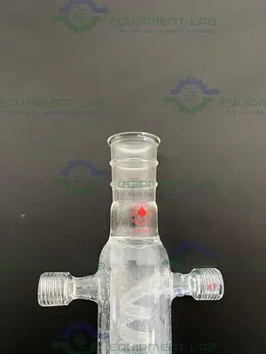 USED ACE GLASS 250MM SPIRALED COIL CONDENSER W/ 24/40 JOINTS #7 ACE-THRED CONNECTION
