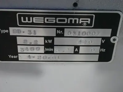 USED 2001 WEGOMA SD31