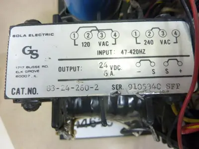 USED SOLA ELECTRIC 83-24-260-2