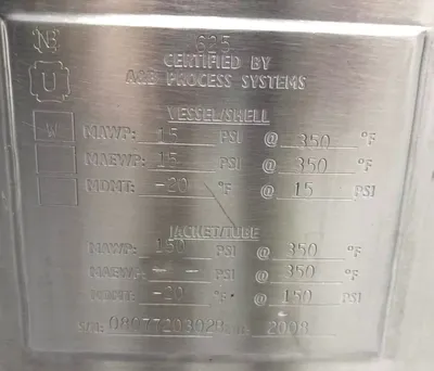 2008 A&B Process Systems 600 Gallon Stainless Steel Sanitary Reactor REACTORS | EcReCon Inc (5)