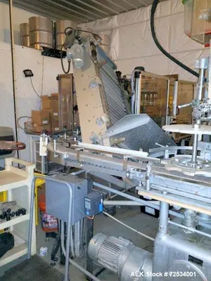 Used Complete Wine Bottling Line with Corker, Labeler & Capsule Shrinker