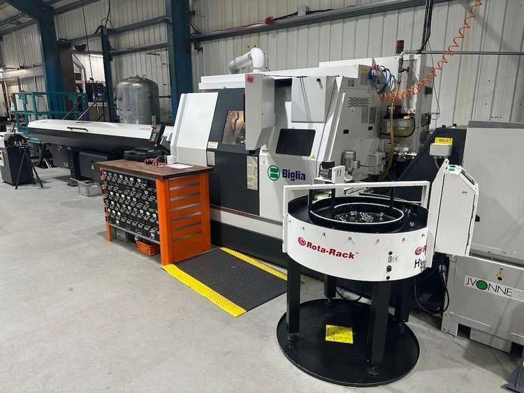 Biglia B438Y2 Twin-Spindle CNC Turning Centre with LNS ALPHA 538 4m Barfeed and Tooling Package