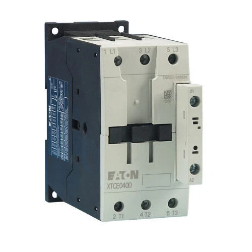 Eaton XTCE040D00B IEC Contactor, 40A, 220 Vac 50 Hz, 240 Vac 60 Hz, 0NO-0NC, 40A [New]