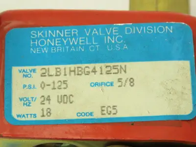 Skinner Lancer 2LB1HBG4125N Brass Solenoid Valve 2-Way NO 24VDC 125 PSI 1/2" NPT