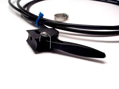 Shop Store Cart Lever 5' Cable Black 1/2" Clamp - New Other