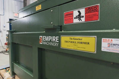 New | in-Stock TIN TIN KNOCKER TDF ROLLFORMER Roll Formers Manitoba CA | Empire Machinery & Tools Ltd. #1359714