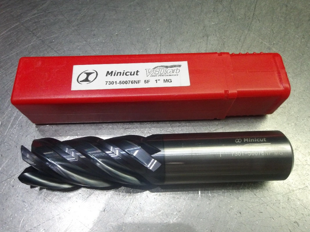 Minicut/VHIcarb 1" 5 Flute Carbide SQ Endmill 1" Shank 7301-50076NF (LOC3382)