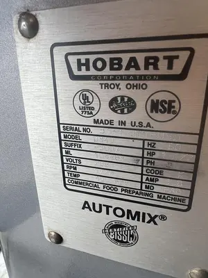 Used HOBART D 340 Planetary Mixers Florida US | BAM Discount Restaurant Equipment #1505836