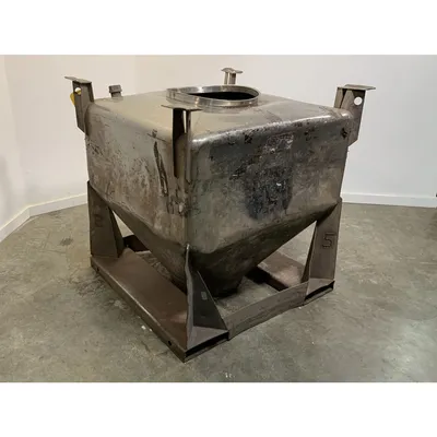 Used 1000 Liter (35 cu. Ft) IBC Matcon Stainless Steel Portable Tote Bin