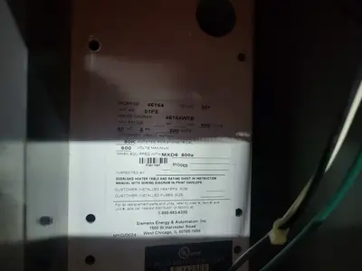 Circuit Breaker MCC Bucket 800A
