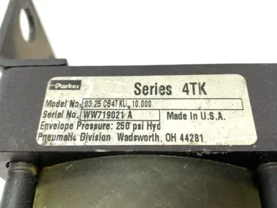 Used PARKER 03.25CB4TKU10.000 Pneumatic Cylinders | Maverick Industrial Sales #1109985