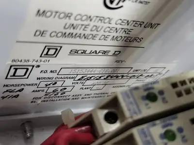 USED SQUARE D MODEL 6
