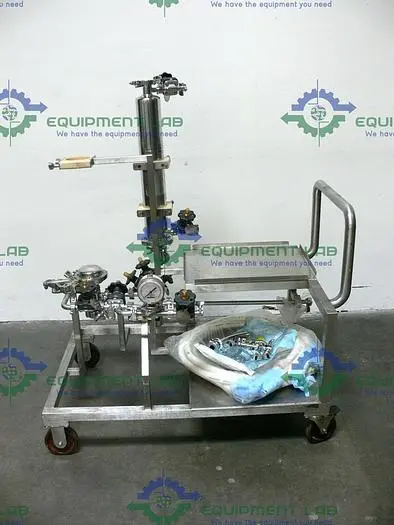 Used SARTORIUS HU12U71-3058M F-1748 ASEPCO + ITT PUREFLO FILTRATION SKID W/ VALVES Filtration Equipment | Equipment Lab #486011