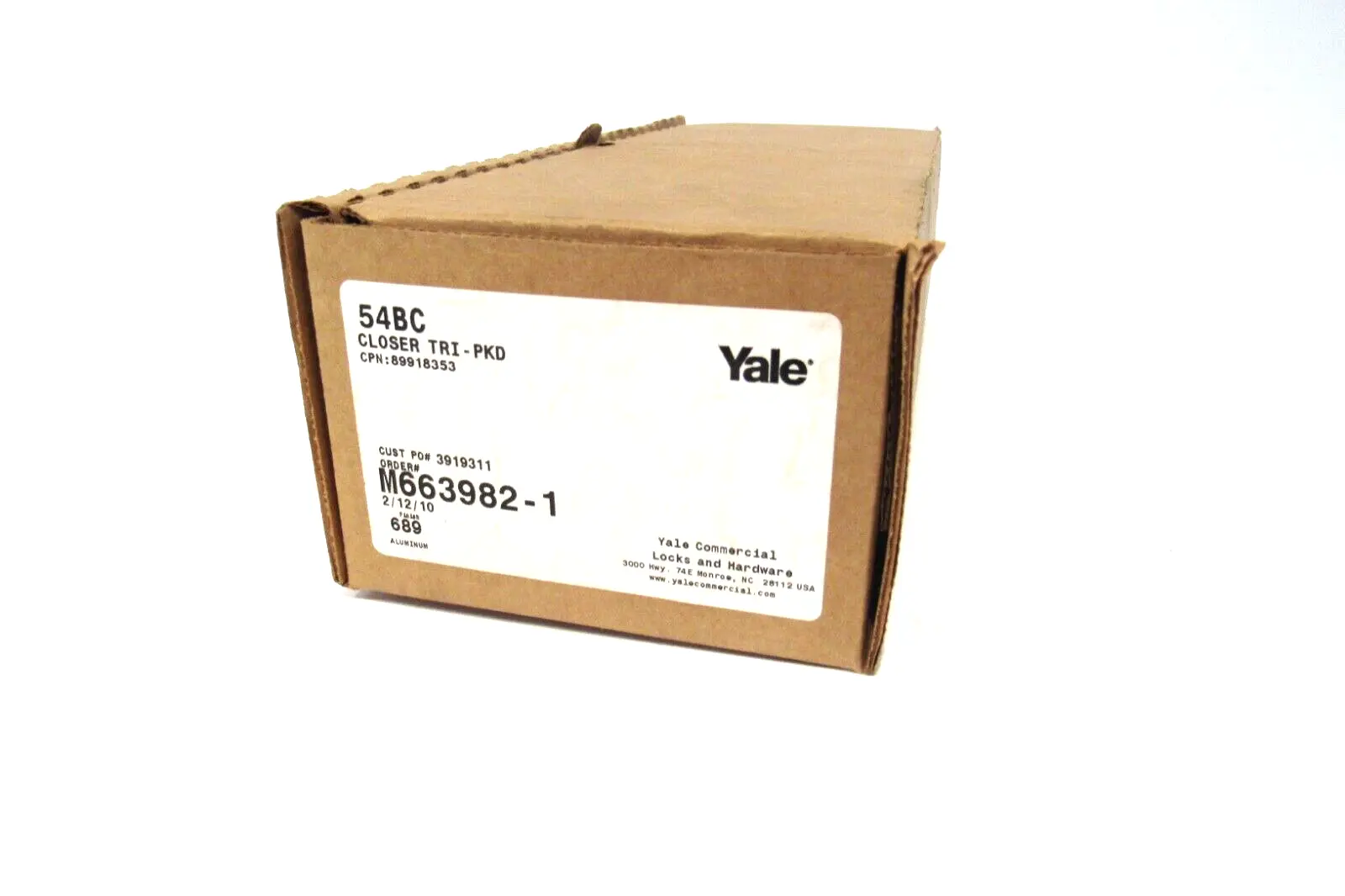 NEW YALE 54BC DOOR CLOSER M663982-1