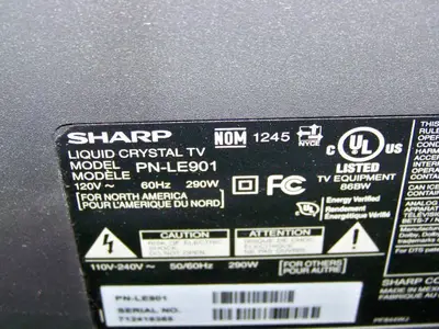 90" Sharp AQUOS PN-LE901 Full HD Commercial LED TV / Television / Monitor / Display