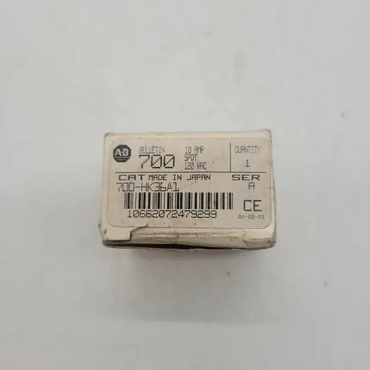 New | in-Stock ALLEN-BRADLEY ALLEN-BRADLEY BULLETIN 700 10 AMP SPOT 700-HK36A1 SER.A Relays & Switches | ND Industrial Surplus #1211522