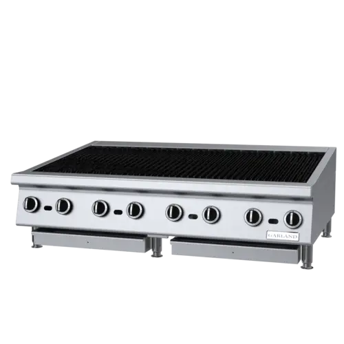 Garland GTBG48-NR48 48" Countertop Charbroiler w/ Cast Iron Grates - Manual Controls, Natural Gas