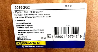 NEW SQUARE D 9036GG2 OPEN TANK FLOAT SWITCH SER.C
