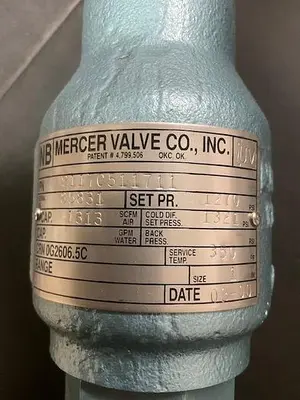NEW MERCER VALVE COMPANY 2T4