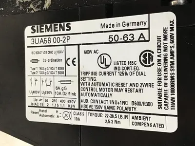 USED SIEMENS 3TF48