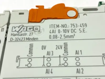 Used WAGO Input Module, 4-Channel Analog Input, 0-10VDC PLC Input & Output Michigan US | Maverick Industrial Sales #1414206
