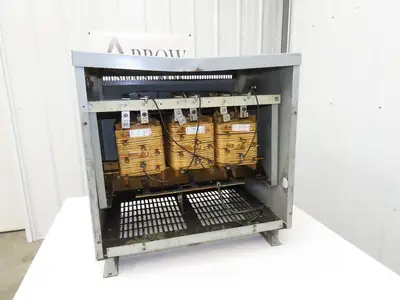 Powertran 3TB22-75K-C Stepdown Power Transformer 75kva 3Ph HV 480 LV 208Y/120