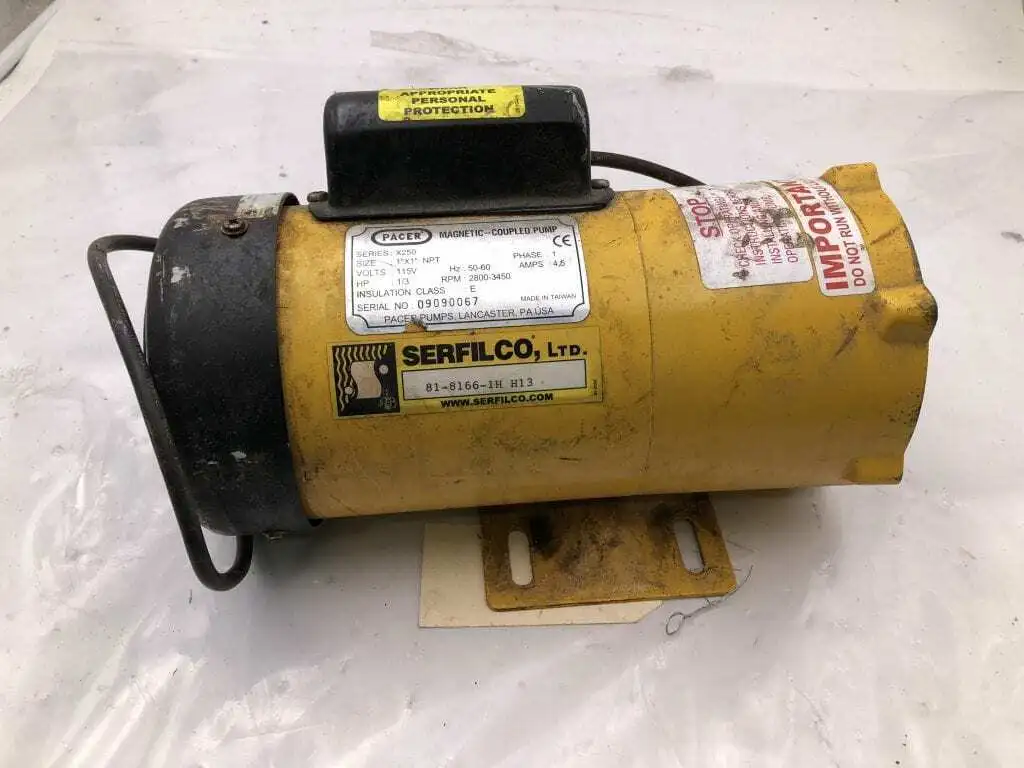 Serfilco 81-8166-1H H13/Pacer X250 1/3HP Magnetic-Coupled Pump -Parts/Repair
