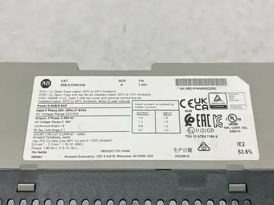 USED ALLEN-BRADLEY SER. A POWERFLEX 525 0.4KW (0.5HP) AC DRIVE 3-PHASE