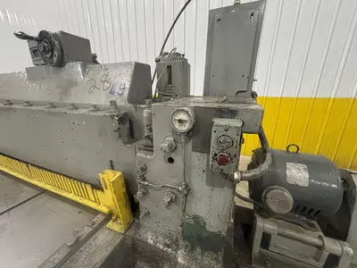 8' X 3/16" WYSONG MODEL #796 MECHANICAL POWER SQUARING SHEAR WITH BACK GAUGE: STOCK #23634