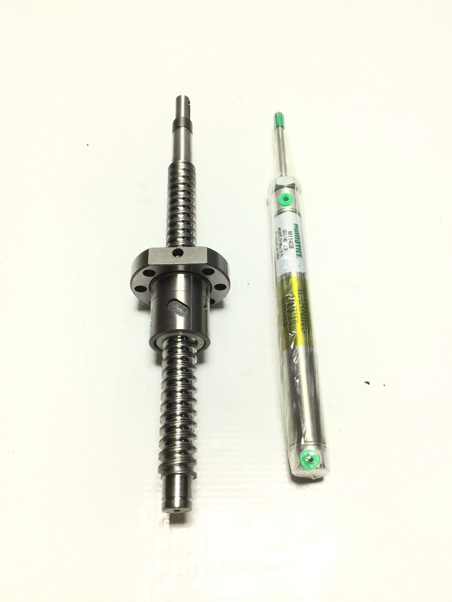 Hiwin M11408 Ball Screw Assembly with Numatics M11408 Pneumatic Cylinder Air