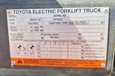 USED 2002 TOYOTA 7FBCU35