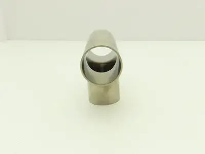 1-1/2" OD Butt Weld Vacuum Tee Stainless Steel Satin Finish A = 2.25" Lot of 6