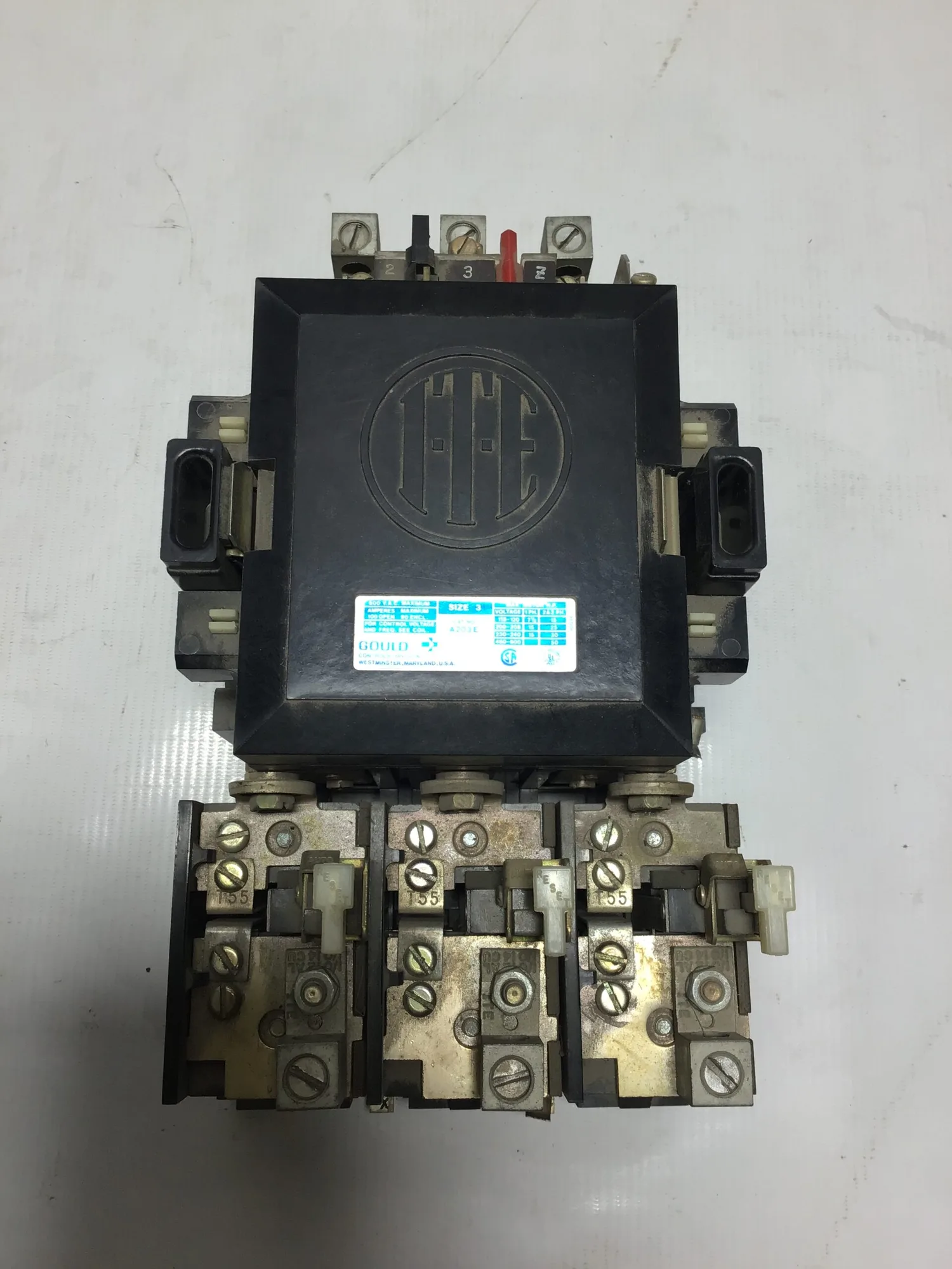 Gould / ITE A203E Motor Starter, 100 Amp, Size 3, 3 Phase, 110/120V Coil